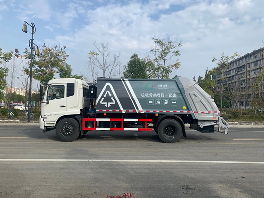 Dongfeng 190hp Engine Garbage Compactor Truck With 12cbm Tank
