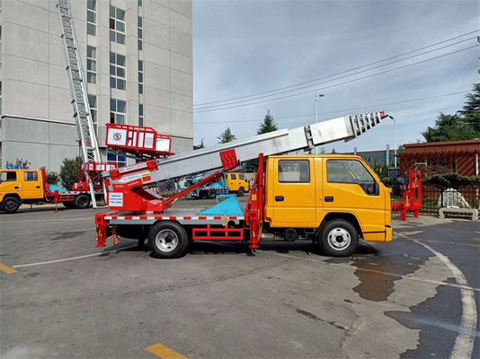 28m JMC High Building Moving Ladder Bucket Truck Aerial Ladder Truck