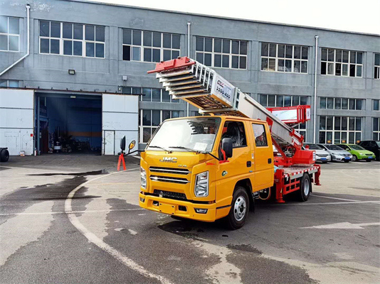 28m JMC High Building Moving Ladder Bucket Truck Aerial Ladder Truck
