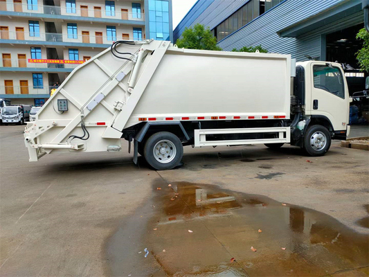 4x2 Japanese ISUZU NPR KV600 Garbage Compacted Truck With 6 Cbm To 8 Cbm Volume