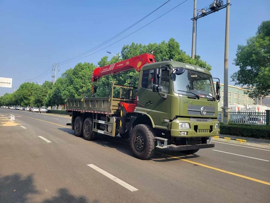 Chinese Dongfeng Brand 6WD 6X6 Truck Mounted Crane With XCMG 8 Tons 10 Ton Crane For military use