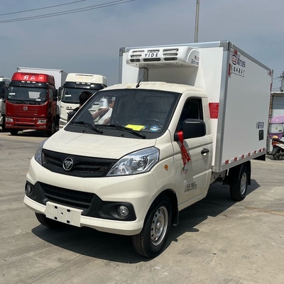 Gasoline Fuel FOTON Mini Refrigerated Truck 1 Ton For Food Transportation